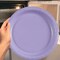 24 Count Lavender Paper Plates 7 Inch Round Solid Color Disposable Plates for Events